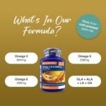 Omega 3 6 & 9 Oil 2000mg, 120 Softgels. Source of Alpha-Linolenic Acid. Supports Maintenance of Normal Blood Cholesterol - Image 3