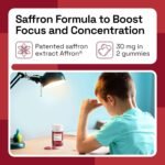 NAVEH PHARMA OptiMind - Focus Supplement | Natural ADHD Supplements for Kids | 30 MG Saffron Supplements: Kids Vitamins and Memory Supplement for Brains | Mood Support | 60 Calm Gummies (Strawberry) - Image 3