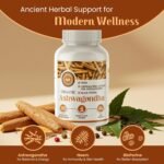 Organic Ashwagandha & Neem Capsules with Black Pepper | Stress, Mood & Immune Support for Men & Women | Natural Energy & Vitality | 120 Vegan Adaptogen Capsules - Image 3