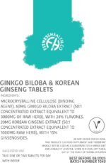 Fitness Health Ginkgo Biloba and Korean Ginseng 120 Tablets - Panax Ginkgo Biloba Tablets - Ginseng Supplement - Supports Mental Performance - Focus, Boost Energy Supplement - Image 6