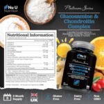 Glucosamine and Chondroitin High Strength Complex - 180 Capsules - with Turmeric, Ginger, Rosehip, Vitamin C & D - Joint Care Supplements for Women & Men - Made in The UK - Nu U Nutrition - Image 3