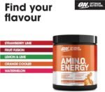 Optimum Nutrition Amino Energy Pre Workout Powder, Energy Drink with Amino Acids, BCAA and L-Glutamine, Food Supplement with Vitamin C and Caffeine, Orange Cooler Flavour, 30 Servings, 270 g - Image 5