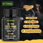 Ultra Test Prime – Zinc, Maca, Selenium, CoQ10, D-Aspartic Acid, Magnesium | 90 Vegan Capsules | Energy, Stamina | Test Supplements for Men | High Strength Gym Supplement - Image 5