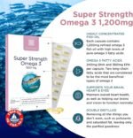 Healthspan Super Strength Omega 3 1,200mg | Brain, Heart & Eye Health | 240mg DHA & 360mg EPA per Capsule| Highly Purified to Remove Toxins | Sustainably Sourced Fish Oil (120 Capsules) - Image 3