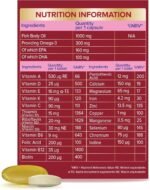 Seven Seas Omega-3 and Multivitamins Woman 50plus, with Vitamin B12 and Calcium, 30-Day Duo Pack, 30 Omega-3 Capsules and 30 Multivitamin Tablets - Image 3