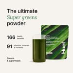 Huel Daily Greens, 255g, 30 Servings, Vegan Superfood Greens Powder, with Carrots, Broccoli, Spinach, Green Tea, Kale, Spirulina and More, Rich in Probiotics, Vitamins (One Size, Original) - Image 3