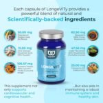 Longevity – Complete Daily Multivitamin with Resveratrol, Omega‑3, CoQ10, Probiotics, Magnesium & Zinc – All‑in‑One Support for Energy, Immunity, Brain & Gut Health - Image 3