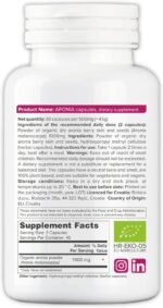 Bobica Organic Aronia Berry Capsules, Chokeberry Capsules, Antioxidant Superfood, High in Flavonoids, Polyphenols, Immunity, 500 mg, 90 Vegan caps - Image 3
