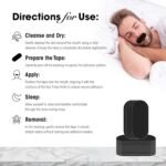 Tape | 30 Pack | Mouth Tape | Dermatologically Tested | Improved Sleeping | Hypoallergenic Mouth Strips | Supports Nasal Breathing | Anti-Snoring Aids for All Genders | Easy Removal - Image 3