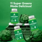 Super Greens Gummies – Daily Greens Supplement with Spirulina, Chlorella, Wheatgrass & Probiotics – Natural Energy, Immune & Digestive Support – Vegan, Non-GMO, 60 Gummies - Image 3