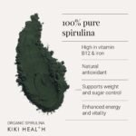 KIKI Health - Organic Spirulina Powder - 100% Pure, Non-GMO, High in Vitamin B12 & Iron - Boosts Energy, Immunity, Detox & Vitality - Rich in Antioxidants & Chlorophyll - 200g - Image 3