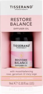 Tisserand Aromatherapy Restore Balance Diffuser Oil Perimenopause, Menopause and Menstruation Support for Women Rose, Clary Sage and Geranium 100 Percent Natural Essential Oils - 9ml - Image 3