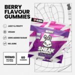 SNEAK Energy Gummies - Berry Flavour | 60 Pack | Sugar Free, with 100mg Natural Caffeine per Serving | Boost Focus, Energy & Mental Clarity | 9 Vitamins & Minerals - Image 3