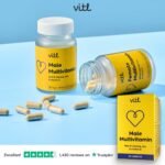 Vitl Male Multivitamin & Minerals Supplement - 30 Vegan Capsules - 20 Essential Nutrients Including B Vitamins, Zinc, Vitamin D & Plant Extracts - Support Overall Male Wellbeing - 1 Month Supply - Image 4