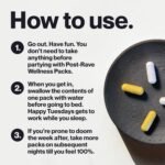 Post-Rave Wellness Packs | After Party Recovery Supplement | Supports Mood, Sleep, Energy, Focus, Tired Muscles | 5-HTP, NAC, ALA, Tyrosine, B Vitamins, Magnesium, Ashwagandha | 12-Pack - Image 5