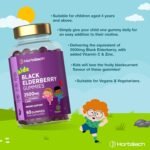 Black Elderberry Gummies Kids 2500mg | 60 Count | High Strength Sambucus Fruit Extract with Vitamin C and Zinc | Immune Support for Kids Ages 4-12 | Vegan | by Horbaach - Image 3