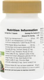 NaturesPlus Source of Life Garden Organic Vitamin K2-120 mcg Organic Vitamin K2 MK7 (Menaquinone-7) from Fermented Chickpeas - Vegan, Gluten Free - 60 Capsules - Image 3