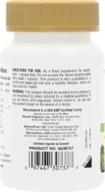 NaturesPlus Source of Life Garden Organic Vitamin K2-120 mcg Organic Vitamin K2 MK7 (Menaquinone-7) from Fermented Chickpeas - Vegan, Gluten Free - 60 Capsules - Image 5