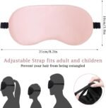 2 Pack Sleep Mask, 100% Blackout & Zero Pressure, Luoqun88 Mulberry Silk Cover with Adjustable Strap, Machine Washable for Long-Lasting Use for Travel & Deep Sleep with Elegant Box (Pink & Black) - Image 3