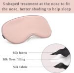 2 Pack Sleep Mask, 100% Blackout & Zero Pressure, Luoqun88 Mulberry Silk Cover with Adjustable Strap, Machine Washable for Long-Lasting Use for Travel & Deep Sleep with Elegant Box (Pink & Black) - Image 4