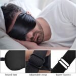 2 Pack Sleep Mask, 100% Blackout & Zero Pressure, Luoqun88 Mulberry Silk Cover with Adjustable Strap, Machine Washable for Long-Lasting Use for Travel & Deep Sleep with Elegant Box (Pink & Black) - Image 5