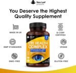 Lutein Supplement for Eyes - Lutein and Zeaxanthin Supplement enriched with Vitamin A, B2 which Supports Normal Vision & Zinc Eye Vitamins - Made in The UK Eye Health Complex by New Leaf - Image 4