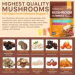 Super Mushroom Gummies with Ashwagandha, Lion's Mane, Reishi, Cordyceps & Chaga - All in One 2500mg Functional Mushrooms Enhance Immunity & Energy, Boost Vitality Overall Health 80 Gummies - Image 4