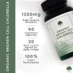 Organic Broken Cell Chlorella - 1200mg Organic Chlorella per 3 Capsule Dose - 60 Vegan Capsules - Non-GMO, Made in The UK by G&G Vitamins - Image 3
