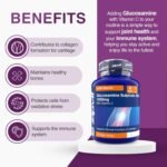 Zipvit Glucosamine Sulphate 2KCl 1500mg with Vitamin C, High Strength Joint Supplement, Supports Cartilage, Joints and Bones, Shellfish Free, 120 Vegan Tablets, 4 Month Supply - Image 3