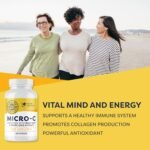 Vimergy Micro-C® Vitamin C Capsules - 180 Servings – 500mg Vitamin C, Less-Acidic – Rose HIPS – Supports Immune & Musculoskeletal System – Gluten-Free – Kosher – Vegan Friendly - Image 3