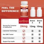 Liposomal Astaxanthin Supplement 24mg Per Serving, Powerful Antioxidant Formula Than VIT C, Superior Absorption (60 Count (Pack of 1)) - Image 4