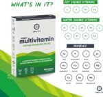 Vegan Multivitamins & Minerals - with High Strength Vitamin B12, D3, K2 & Iron - 180 Tablets in Low Waste Packaging - 6 Month Supply - Advanced Supplement for Men & Women - Palm Oil & GMO Free - Image 3