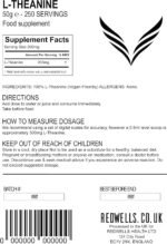 Theanine Powder REDWELLS Anxiety & Stress No Additives GMO Free - 50g Pack - Image 4