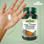 Natures Aid Ginger Turmeric & Bromelain 60 Tablets – High Strength Vegan Supplement to Support Digestion & Joint Health – Non-GMO, Gluten-Free, Natural Botanical Blend - Image 4