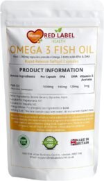 Omega 3 Fish Oil 1000mg, Pack of 90 Soft Gel Capsules (3 Months Supply), Double Strength 180mg EPA and 120mg DHA, Supports Eye, Heart & Brain Health for Men & Women - UK Made - Image 3