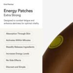Kind Patches | Energy Patches - Extra Strong | Energy Boost Support | Botanical Plant-Based Formula with Caffeine, Red Ginseng & Vitamin B Complex | 30 Vegan Patches - Image 4