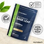 Sage Tablets for During Menopause 4000mg | High Strength Supplement | 120 Vegan Tablets | by Horbaach - Image 4