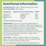 Calcium, Magnesium, Zinc & Vitamin D Supplement | Premium Multi-Vitamin Supplement | 365 Easy to Swallow Tablets (1 Year Supply) | Multimineral with Calcium Immune Booster |Osteo Supplements - Image 3