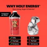 HOLY Energy Gaming Booster 10 Tasting Box “Cherry Cheetah” with Cherry Flavour Powder | 10 portions with NewCaff & Green Tea Extract | Focus Drink | Vegan with 100% natural fruit flavours - Image 4