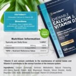 Chewable Calcium and Vitamin D Tablets | 800mg Calcium & 200iu Vitamin D3 | Vegan Supplement | 120 Tablets - Tropical Berry Flavour | by Horbaach - Image 4