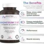 Nootro Essentials Magnesium 3-in-1 Capsules (60 Servings), High Strength Magnesium Supplement with Glycinate, Malate and Citrate for Muscle Pain, Sleep and Digestion - Image 3