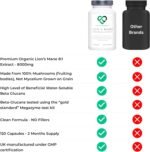 Organic Lions Mane Supplement High Strength, 2 Month Supply, 120 Capsules, Premium 8:1 Mushroom Extract from Fruiting Body, No Fillers, for Mental Clarity, Focus, Attention, Love Life Supplements - Image 4