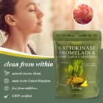 Nattokinase Bromelain Curcumin | Foreign Protein Detox & Cleanse with Black Pepper Extract | High Strength | 60 Vegan Capsules, Made in The UK by Roundway Supplements - Image 3