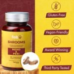 fabÜ Shrooms MENO & PERI - Lion's Mane Mushroom & Magnesium Supplements for Women During Menopause - Natural Perimenopause Support - Hormone Balance & Energy Support (60 Capsules) - Image 3