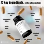 Testosterone Support Supplement for Men – Natural Energy & Vitality Formula with Ashwagandha, Shilajit, Zinc & Vitamin D – Helps Maintain Normal Testosterone Levels – 1 Month Supply - Image 3