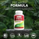 Best Naturals L-Arginine NO Booster Triple Strength 1300 mg Serving 120 Veg Capsules - Image 5