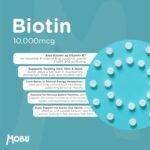 Biotin Tablets 10,000mcg |120 Tablets | Healthy Hair Growth | Hair, Skin & Nail Vitamin | Biotin Supplement | Vegan | GMP Approved | MOBU - Image 4