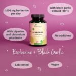Vegavero Berberine HCL 1000 mg | 50:1 Barberry Extract 97% Berberin | with Black Garlic Extract, Chromium and Piperine | NO Additives, Lab-Tested | Blood Sugar Levels Supplement | Vegan - Image 3