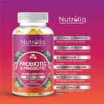 Nutroliq Prebiotic & Probiotic Sugar-Free Gummies - Gut Health Supplements for Women, Men, Kids to Support Digestive System, Immune System Booster - 10 Billion CFU Per Serving, Vegan - 60 Gummies - Image 3