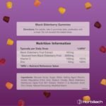 Black Elderberry Gummies 5000mg with Vitamin C & Zinc | High Strength Elderberry Fruit Extract | 60 Vegan Blackcurrant Flavoured Gummies | Suitable for Men & Women | Tablet Alternative | by Horbaach - Image 4